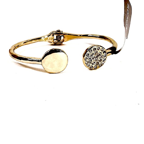 CHICO’S Pave Accent Gold Bangle Bracelet | NWT - Picture 4 of 4